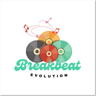 BREAKBEAT - Evolution (teal) Posters and Art